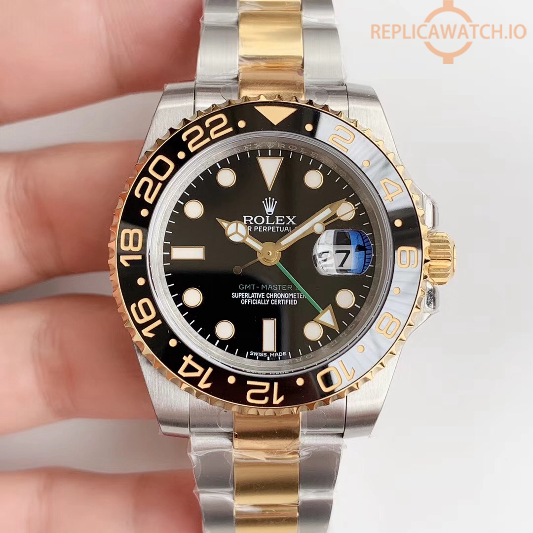 steel and gold gmt master ii
