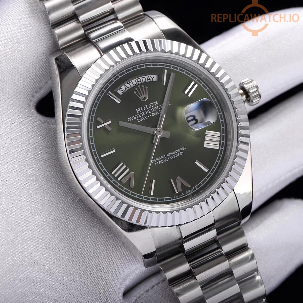 rolex day date stainless steel