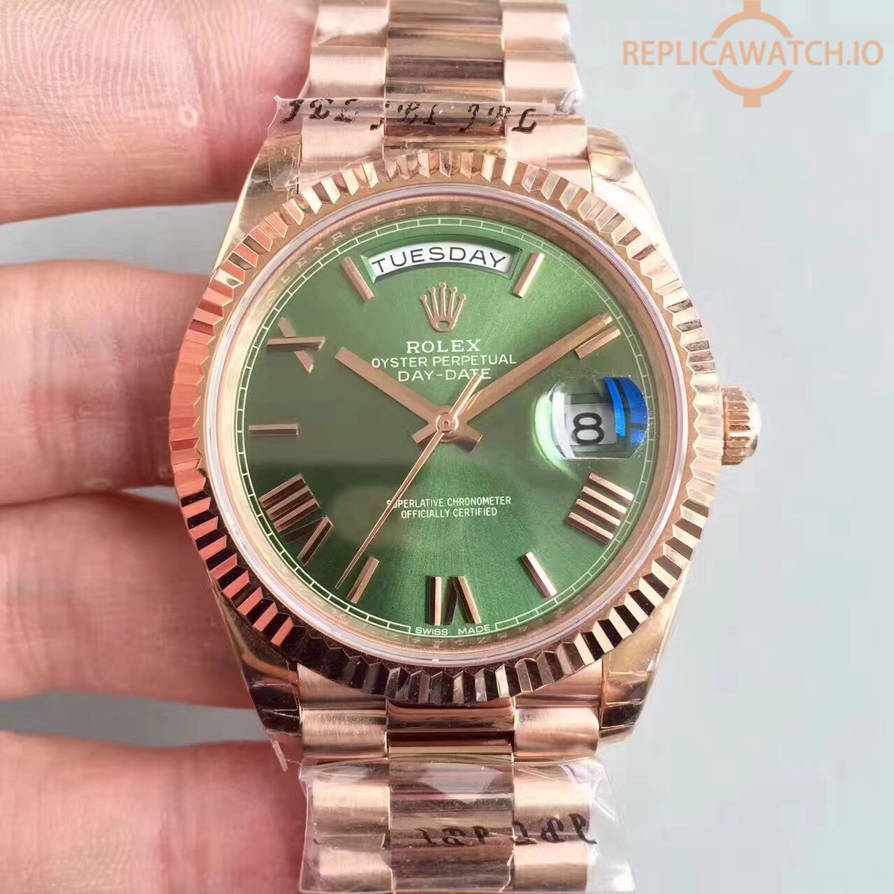 rolex day date green dial