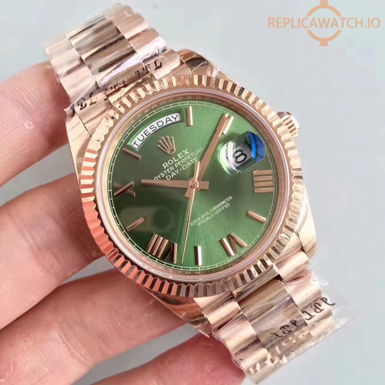rolex day date 40mm green dial